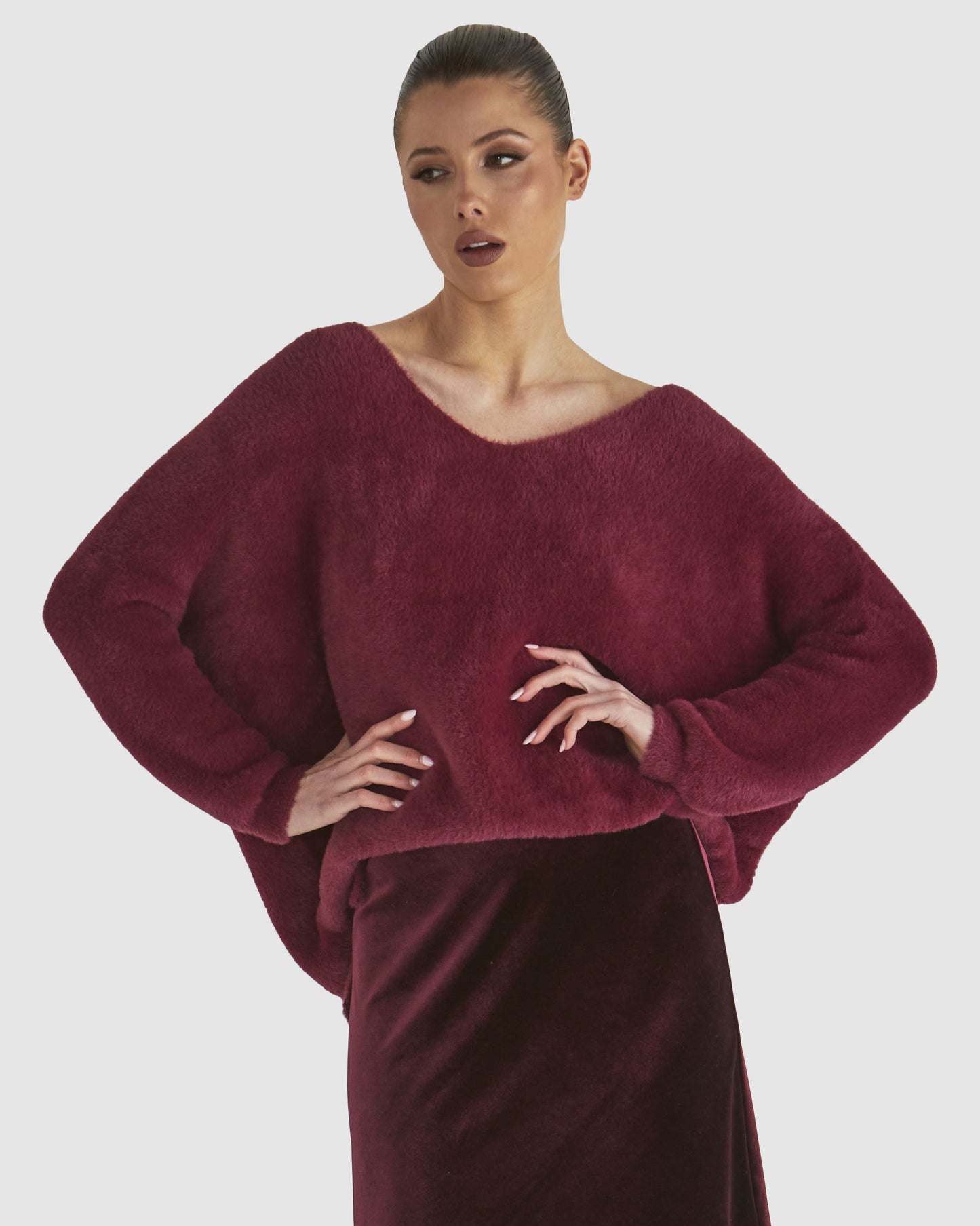 Electra Knit Wine Red