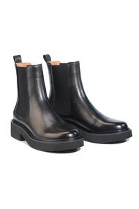 Leilin Black Leather Boots