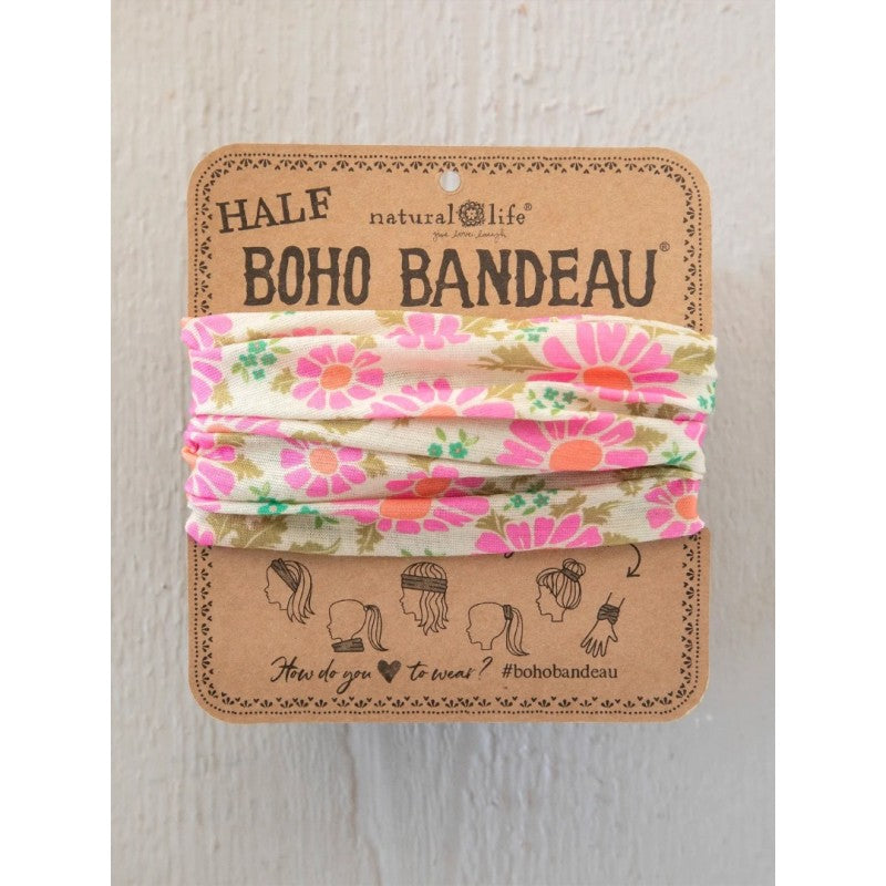 Boho Bandeau Half Ditsy Floral Vintage Cream