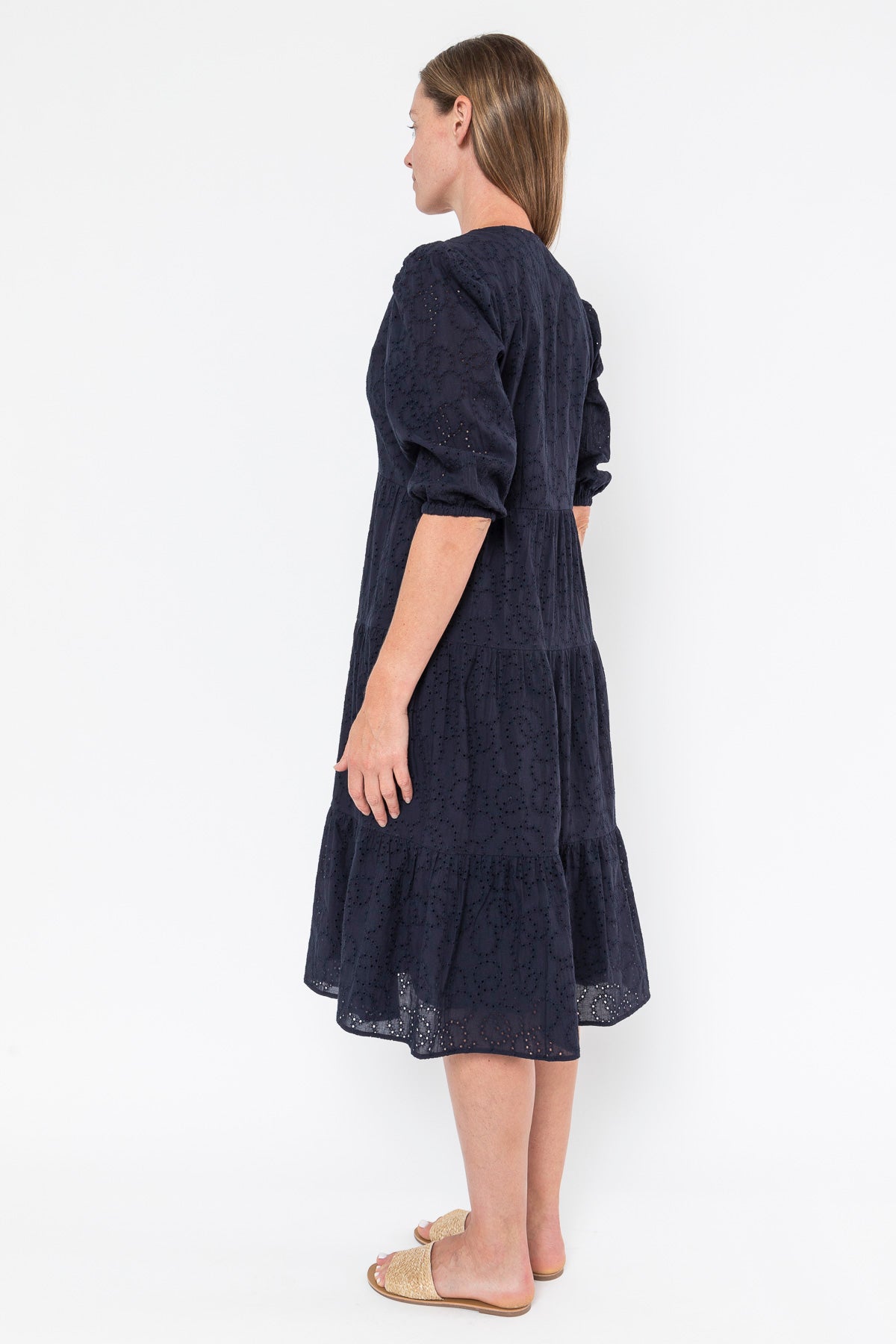 Jump Broderie Dress Ink Navy