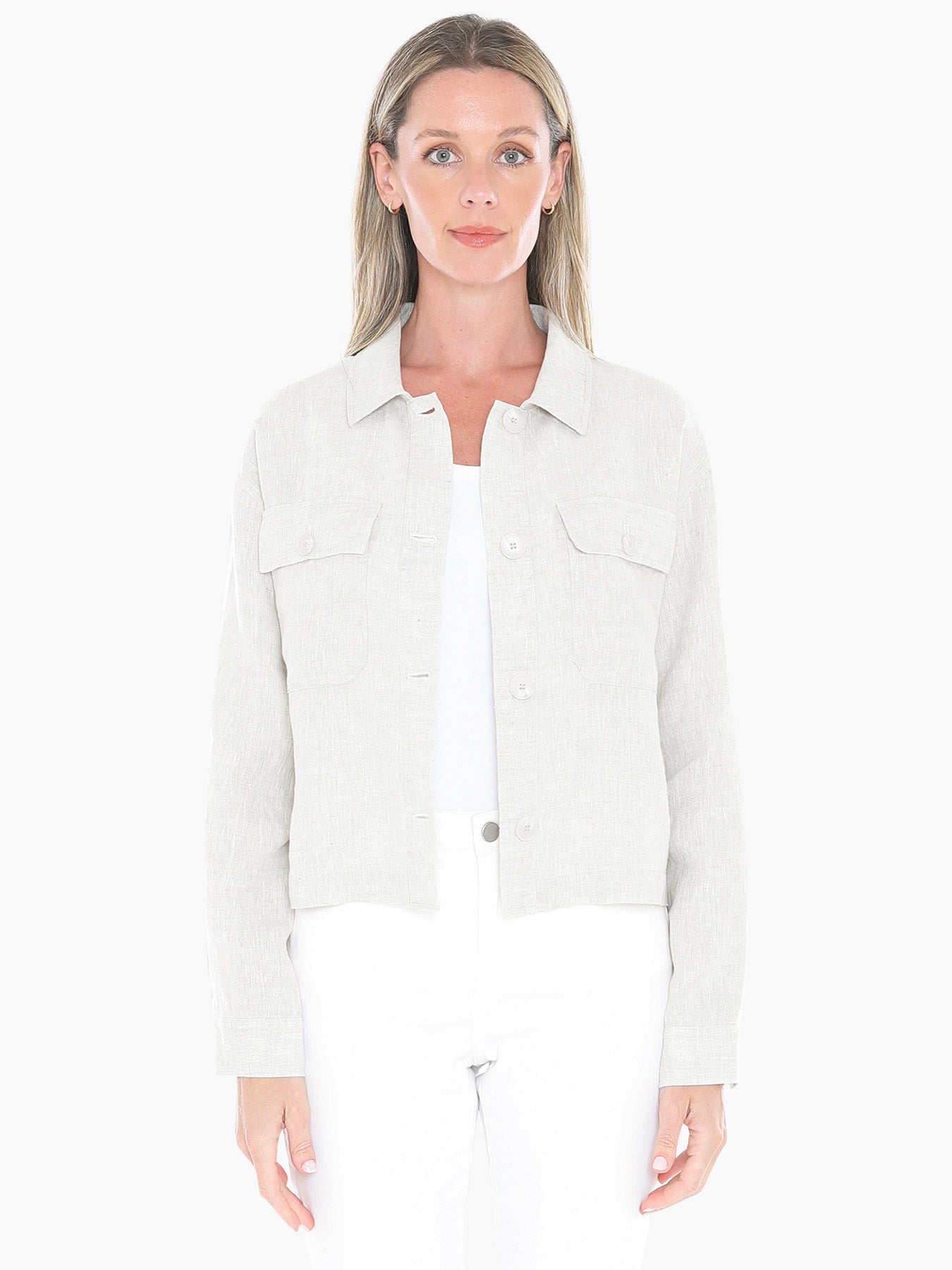 Boxy Jacket Nat Flax