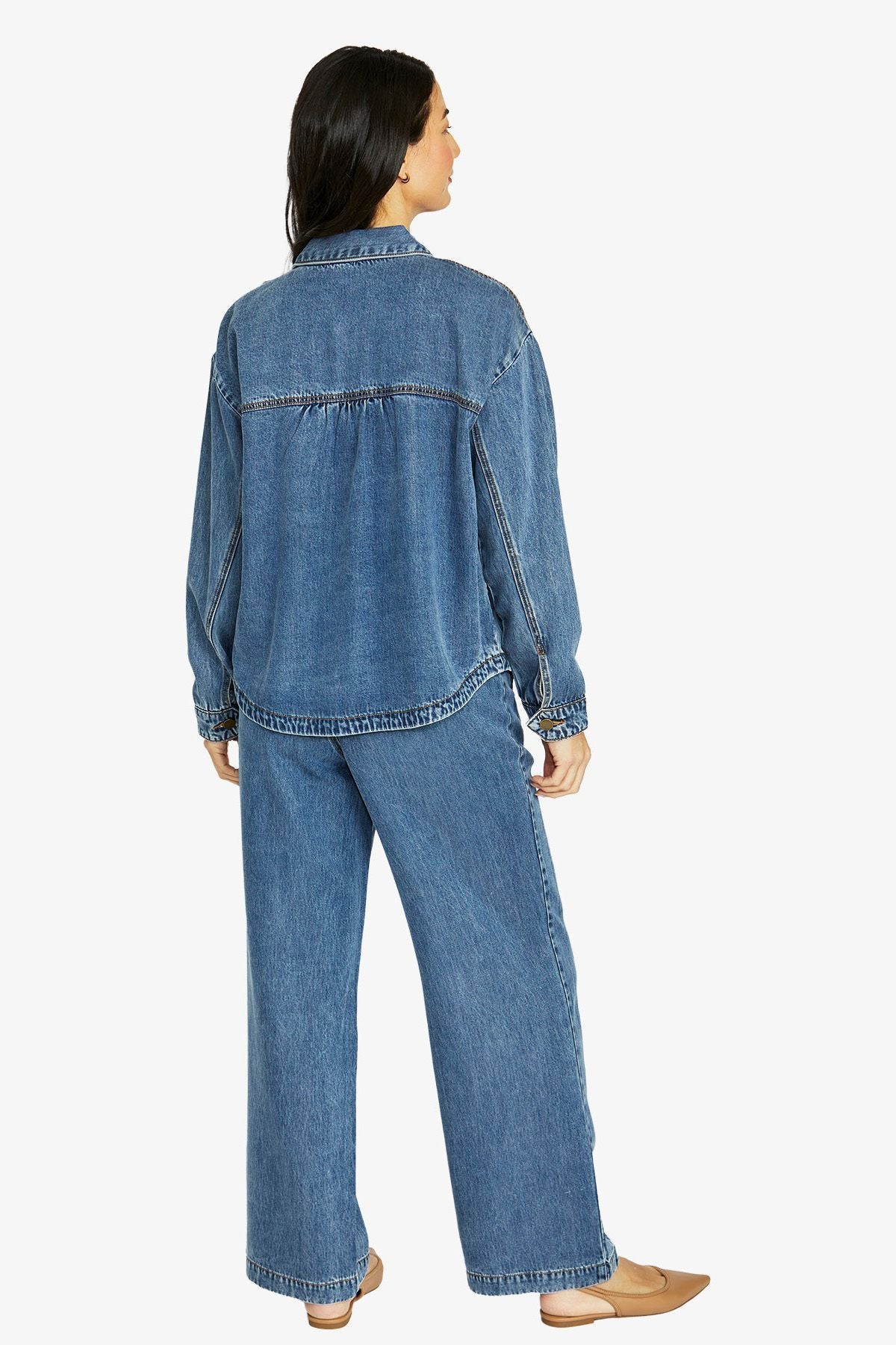 Soft Denim Jacket Mid Blue