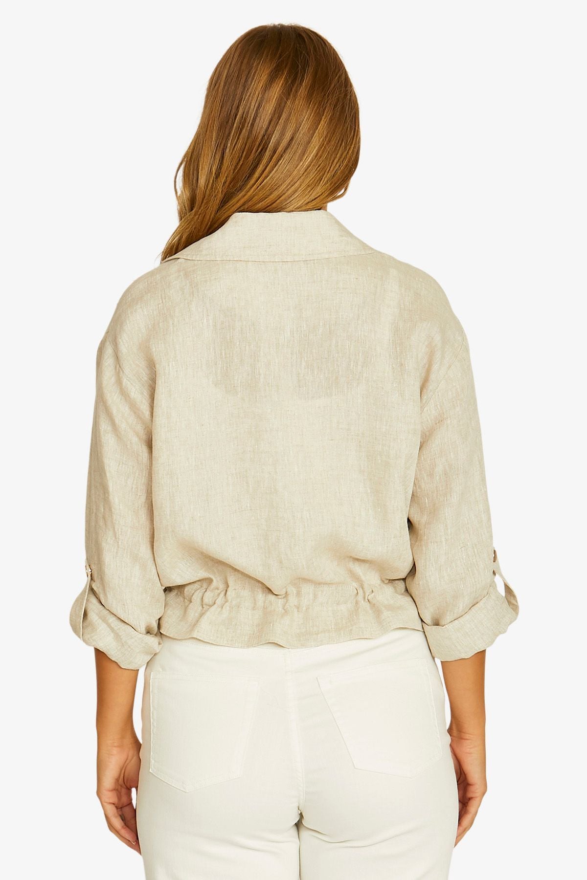Drawstring Jacket Nat/Flax