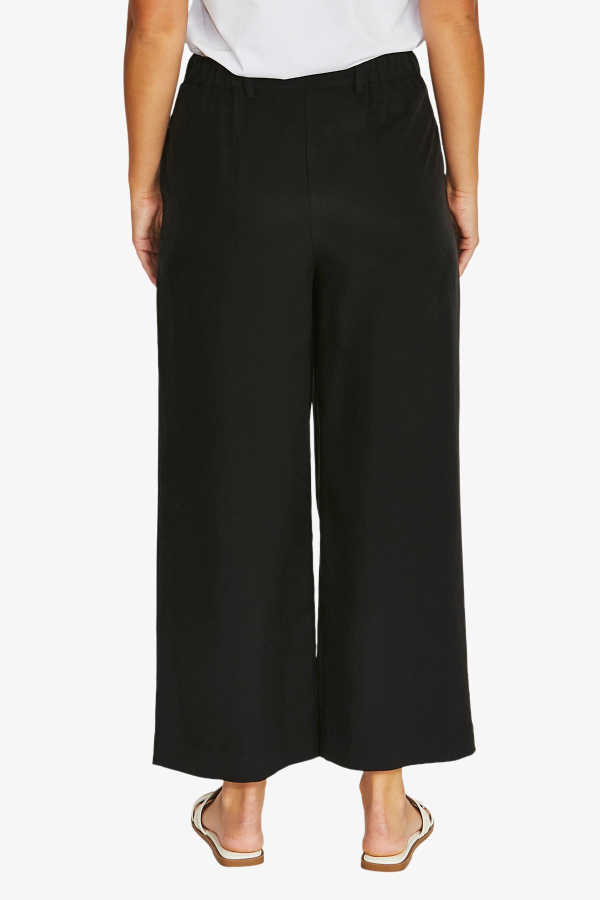 7/8 Pleat Front Pant Black