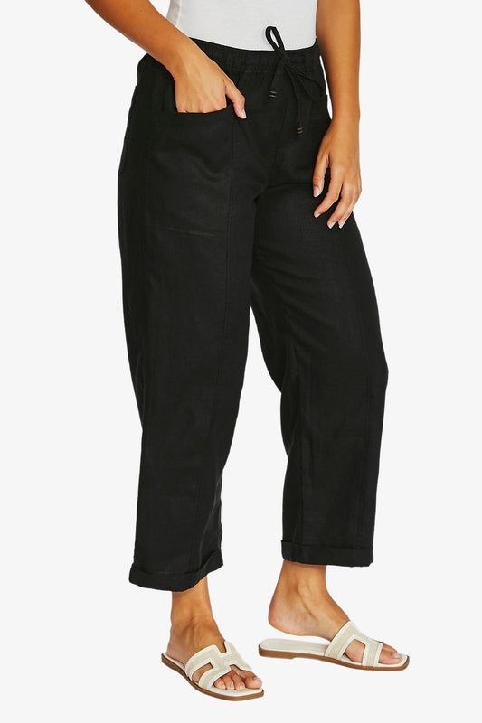 Relaxed Drawstring Pant Black