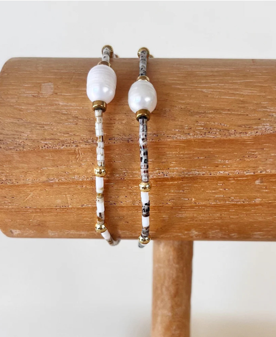 Drew Beaded Pearl Bracelet Duo