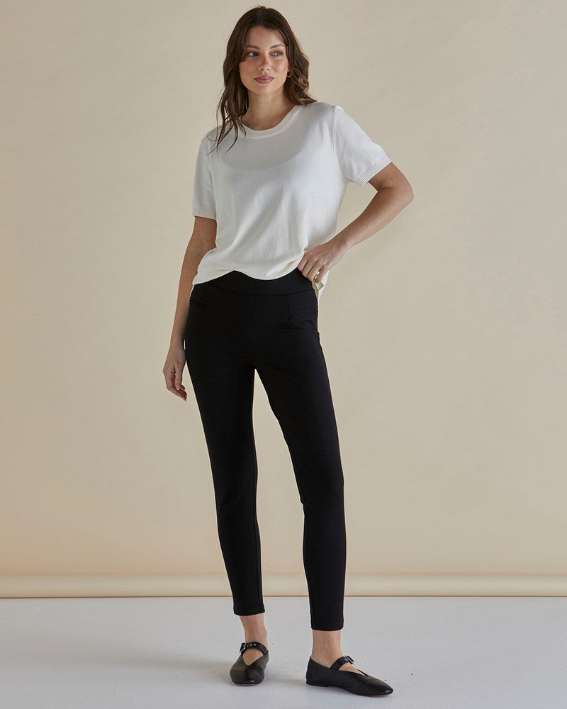 Gwen Ponte Legging Black