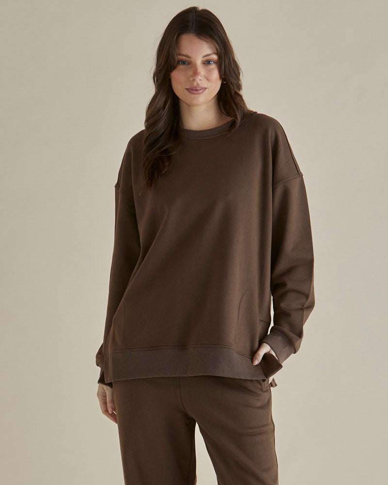 Easy Crew Sweat Chocolate Brown