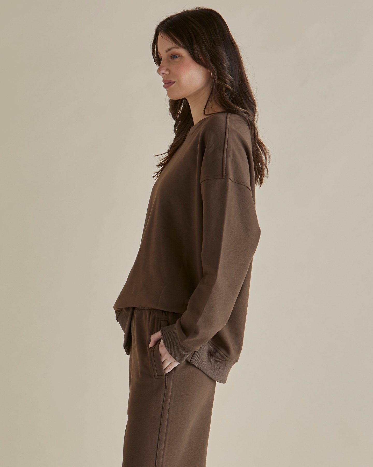 Easy Crew Sweat Chocolate Brown