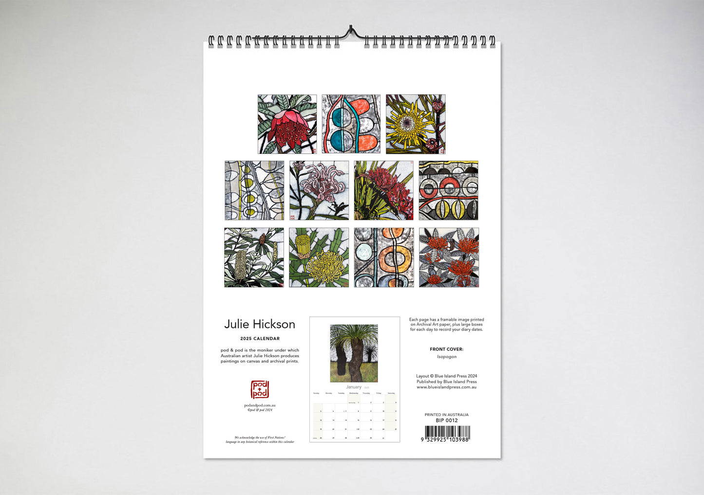 Pod & Pod (Julie Hicks) 2025 Wall Calendar