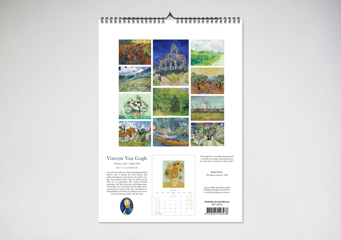 Vincent van Gogh 2025 Wall Calendar