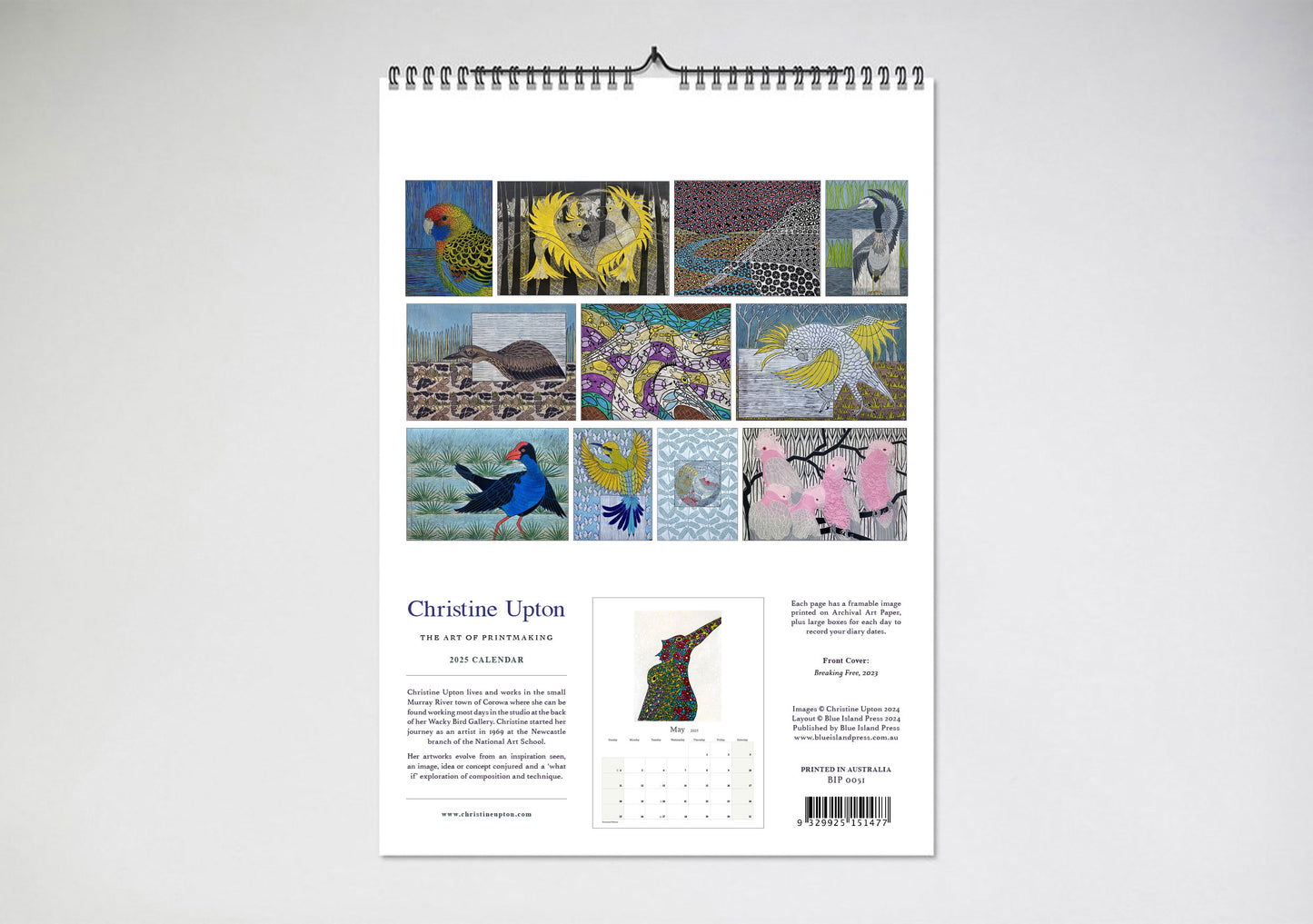 Christine Upton 2025 Wall Calendar