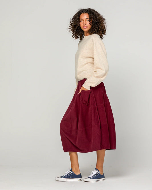 Cord Guru Skirt Merlot