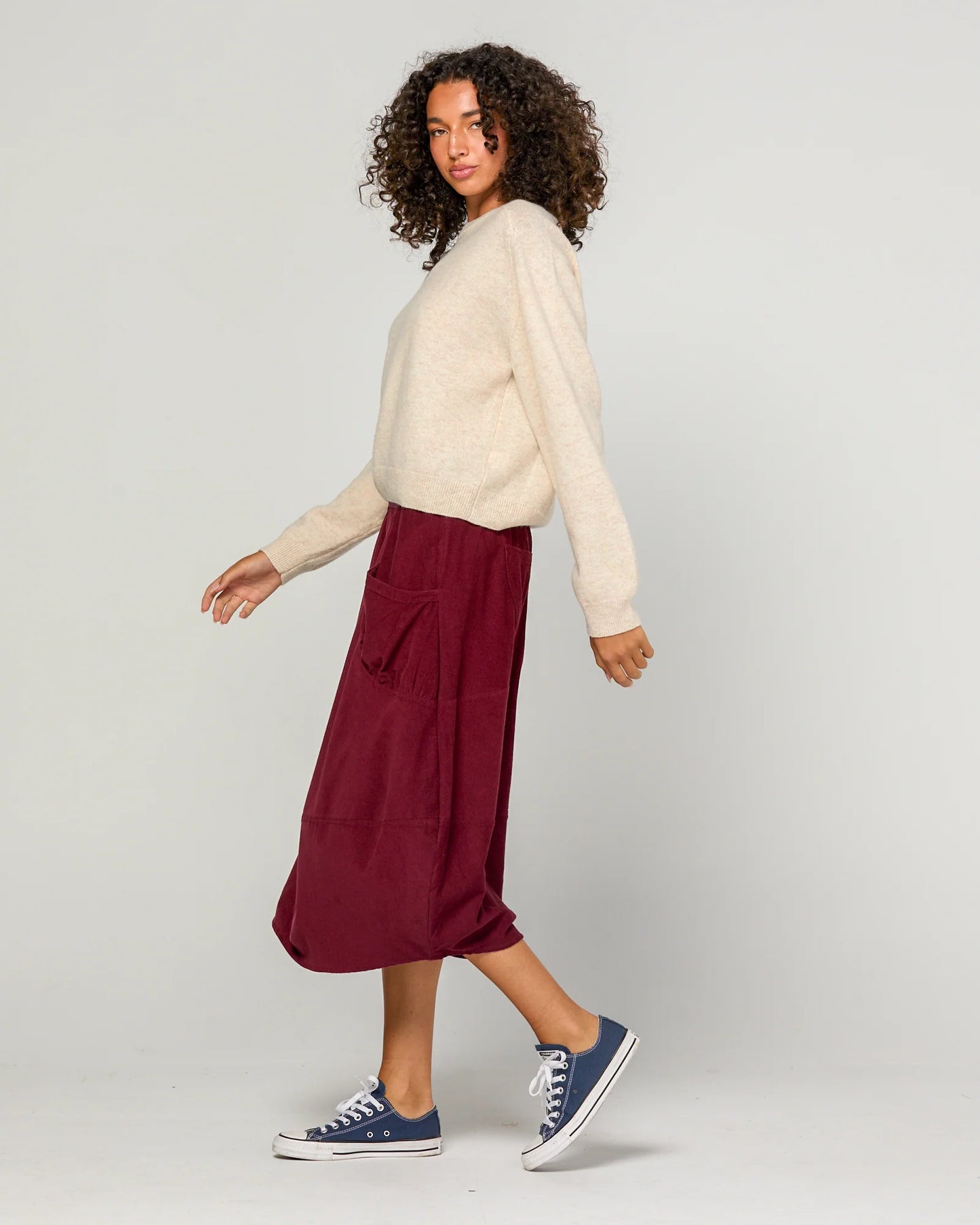 Cord Guru Skirt Merlot