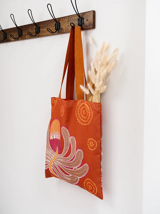 Aboriginal Banksia Tote Bag