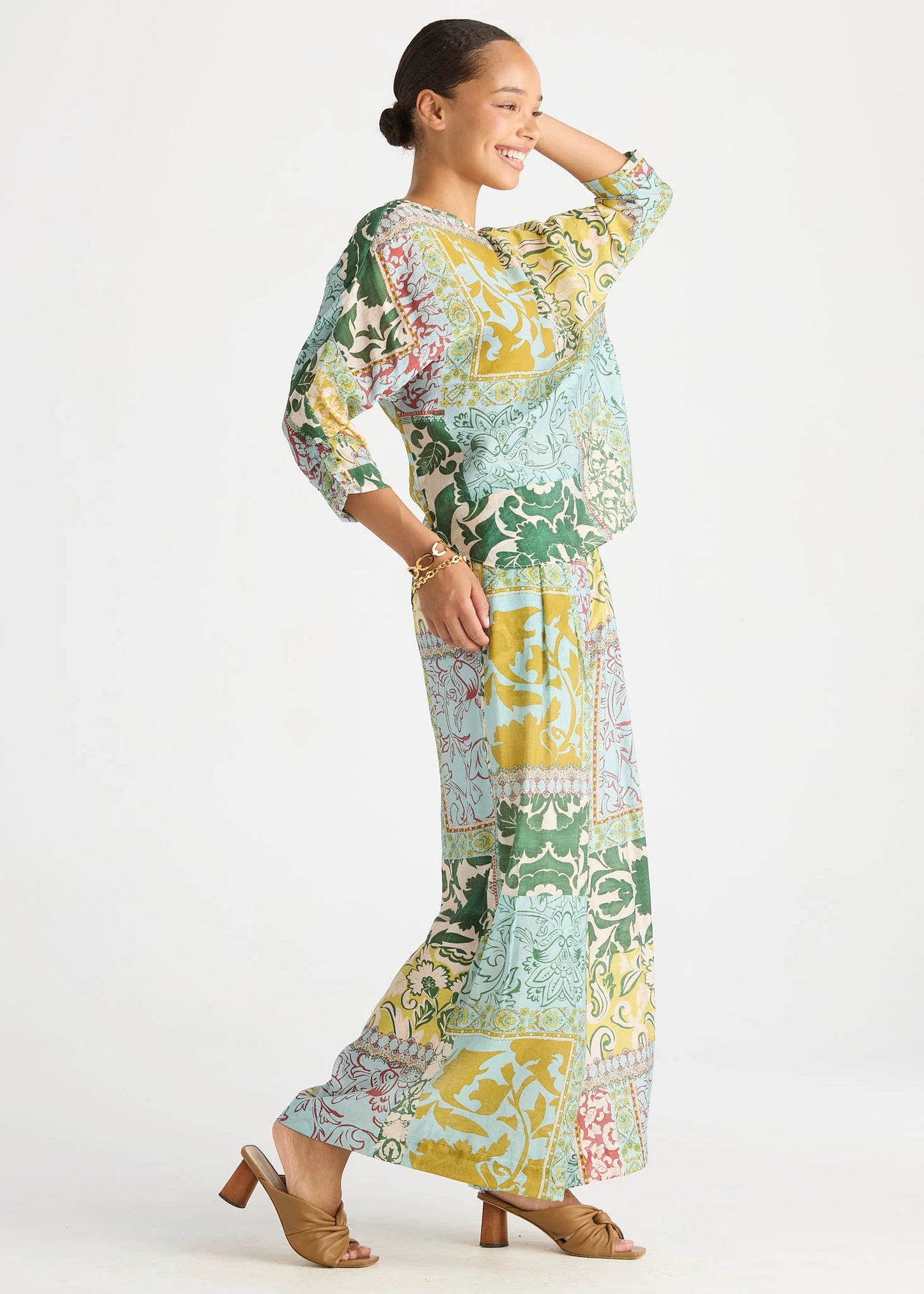 Relaxed Print Top Mosaic