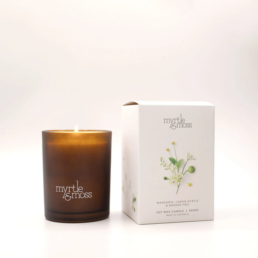Soy Wax Candle / Large 50HR Mandarin Lemon Myrtle & Orange Peel