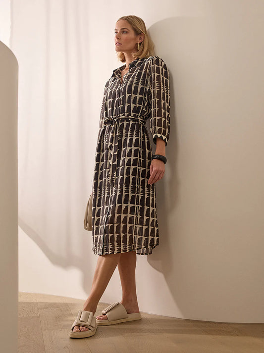Ikat Shirt Dress