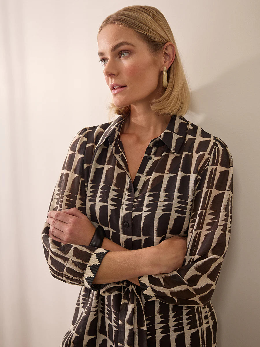 Ikat Shirt Dress