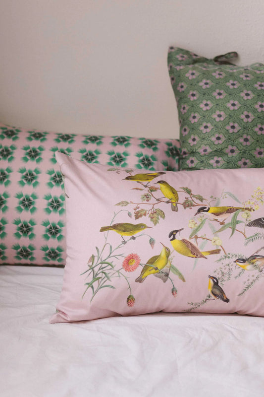 Lazybones Yellow Birds Pillowcase Set *Organic Cotton