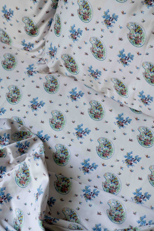 Palettes & Swallows Sheet Set *organic cotton