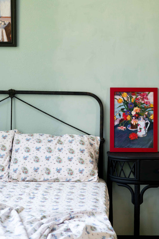 Palettes & Swallows Sheet Set *organic cotton