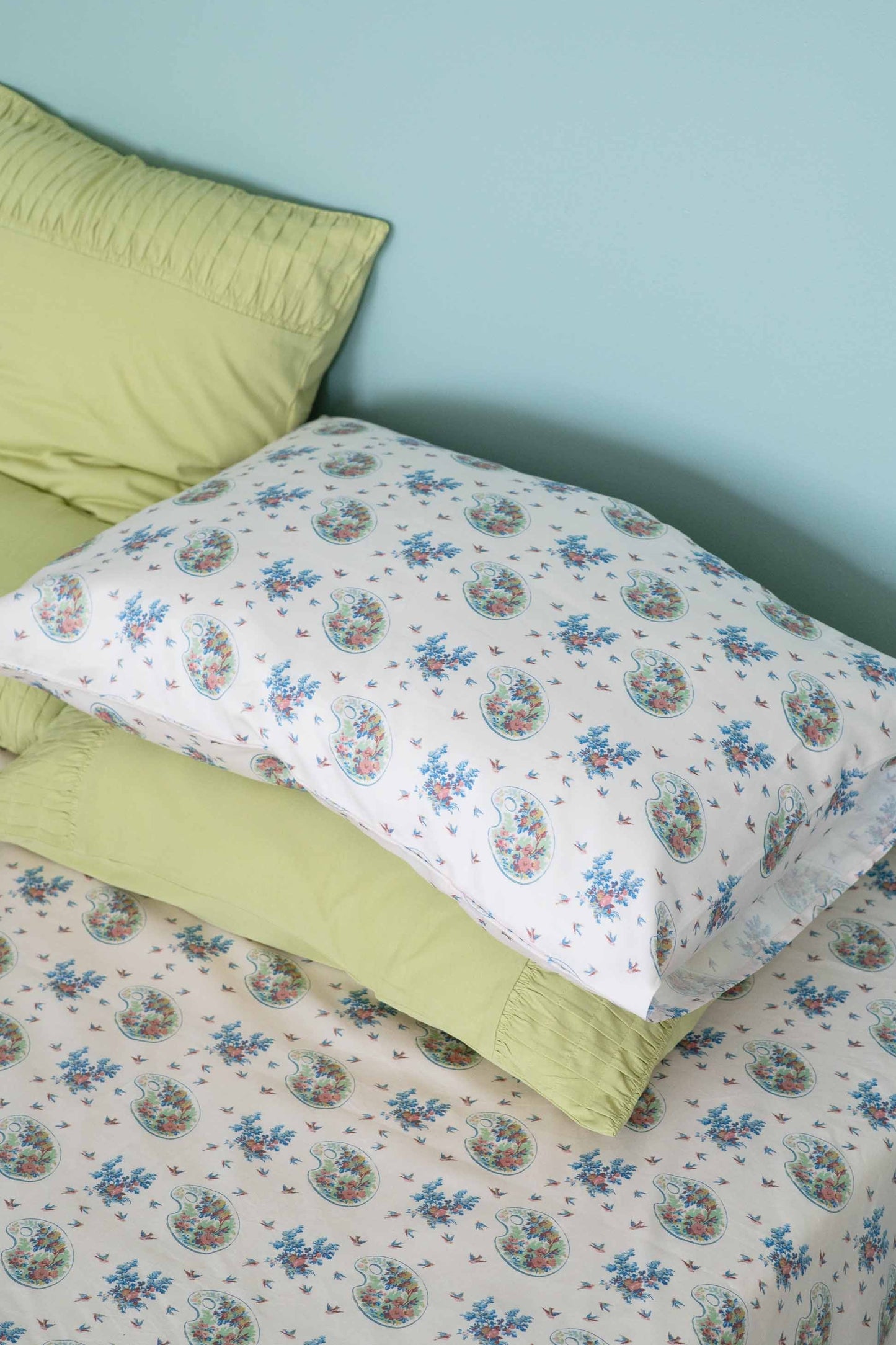 Palettes & Swallows Sheet Set *organic cotton