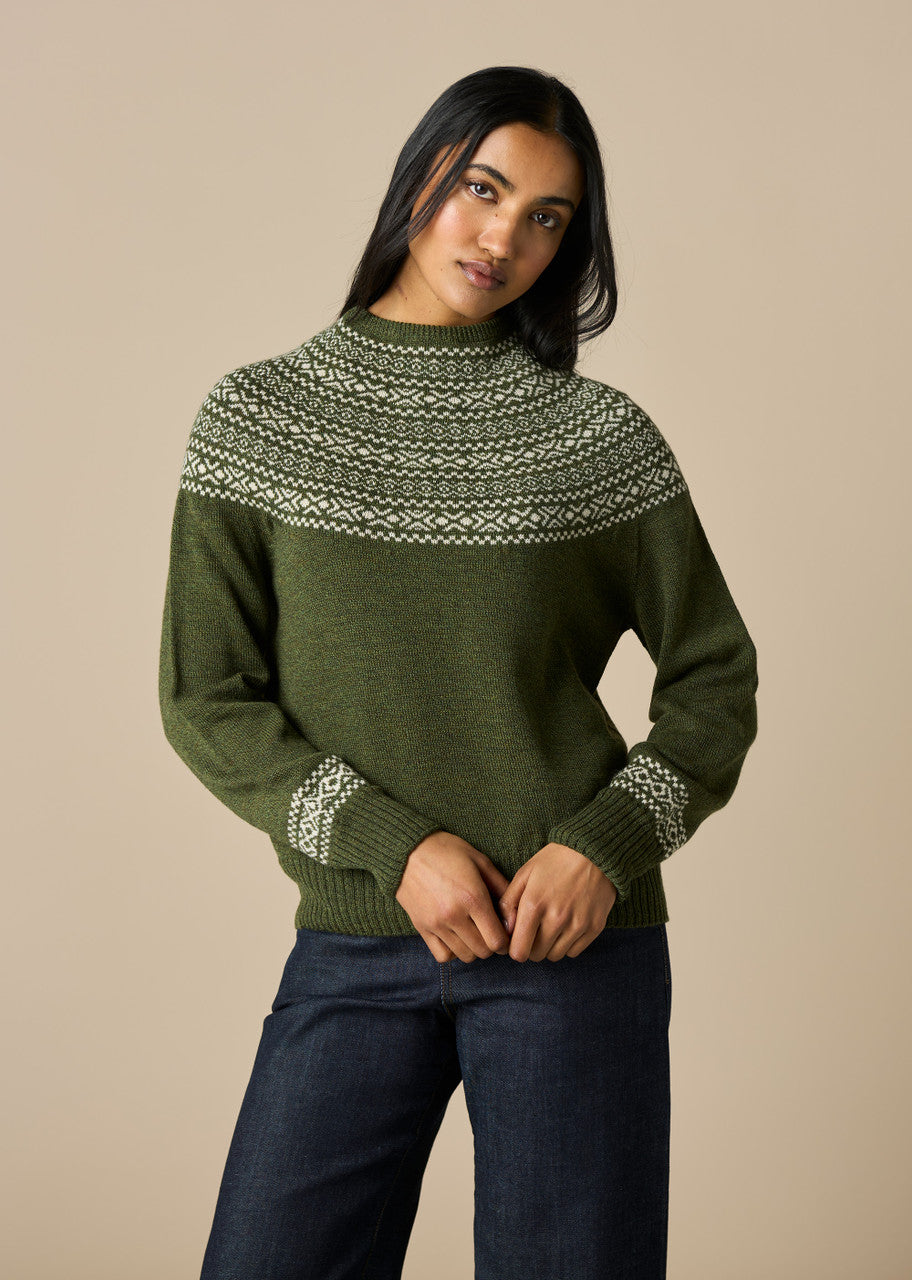 Ingrid Jumper Merino Wool Moss