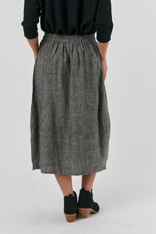Linen Skirt Carbon