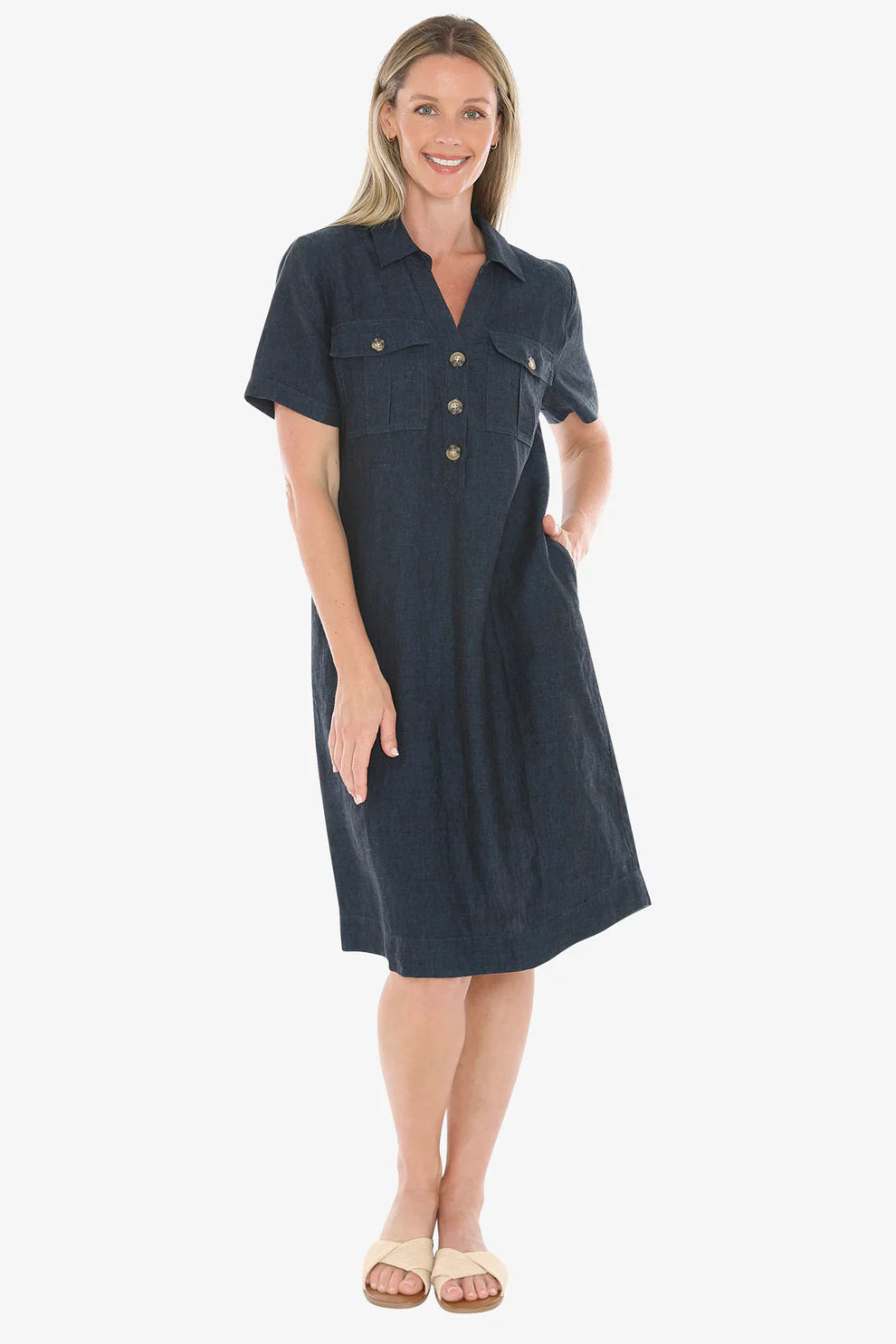 2 Pocket Dress Steel C/D