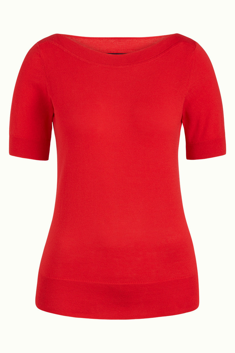 King Louie Audrey Top Organic Cottonclub Jalepeno Red