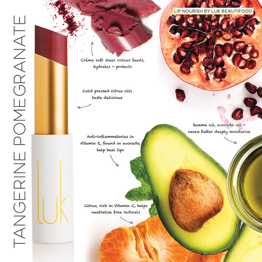 Luk Lip Nourish Natural Lipstick - Tangerine Pomegranate