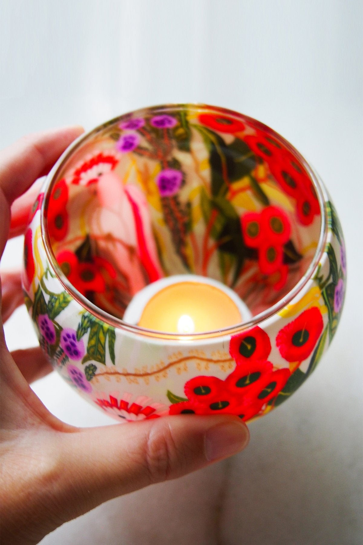 Flowering Gum Tealight Candle Holder