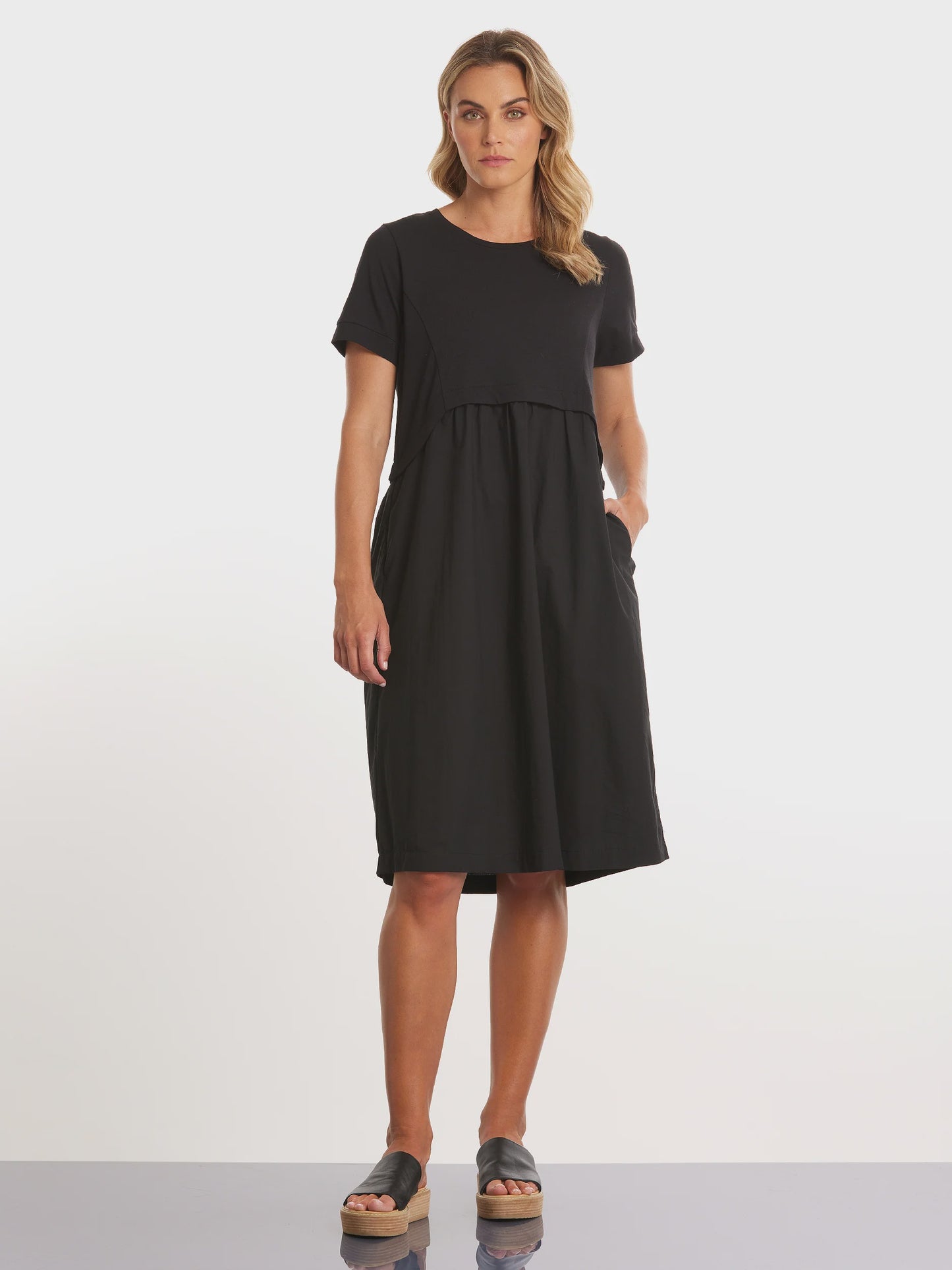 Marco Polo Spliced Hem Panel Dress