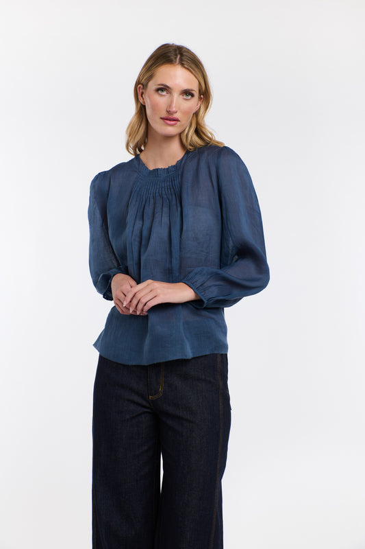 Ariel Pintuck Top Denim