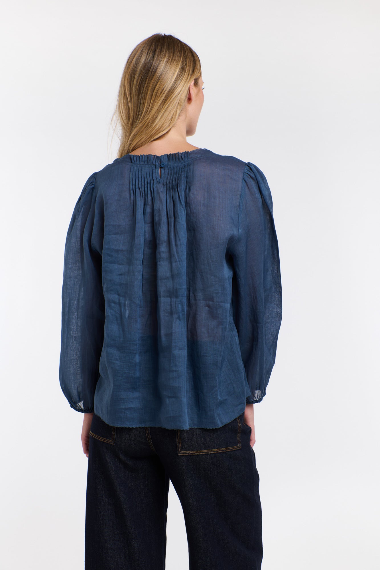 Ariel Pintuck Top Denim