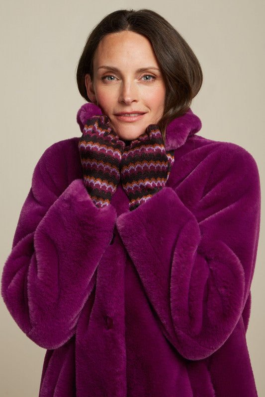 Anais Coat Long Philly Caspia Purple