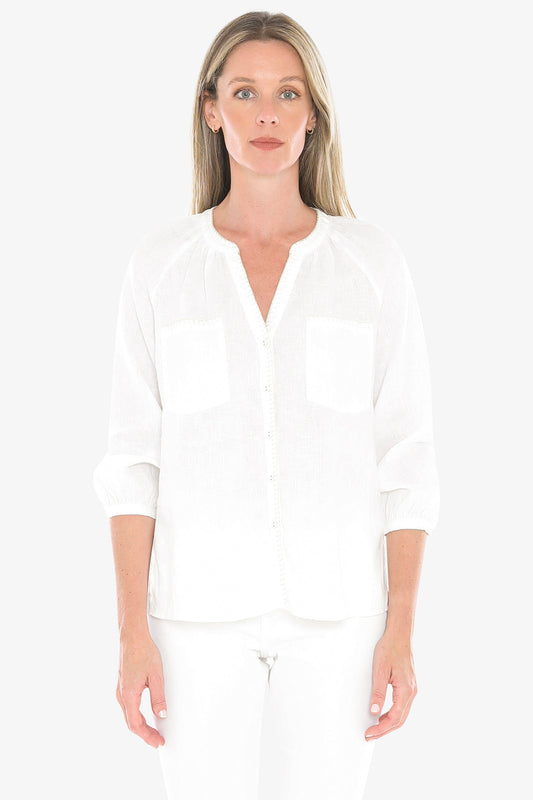 2 Pocket L/S Shirt White
