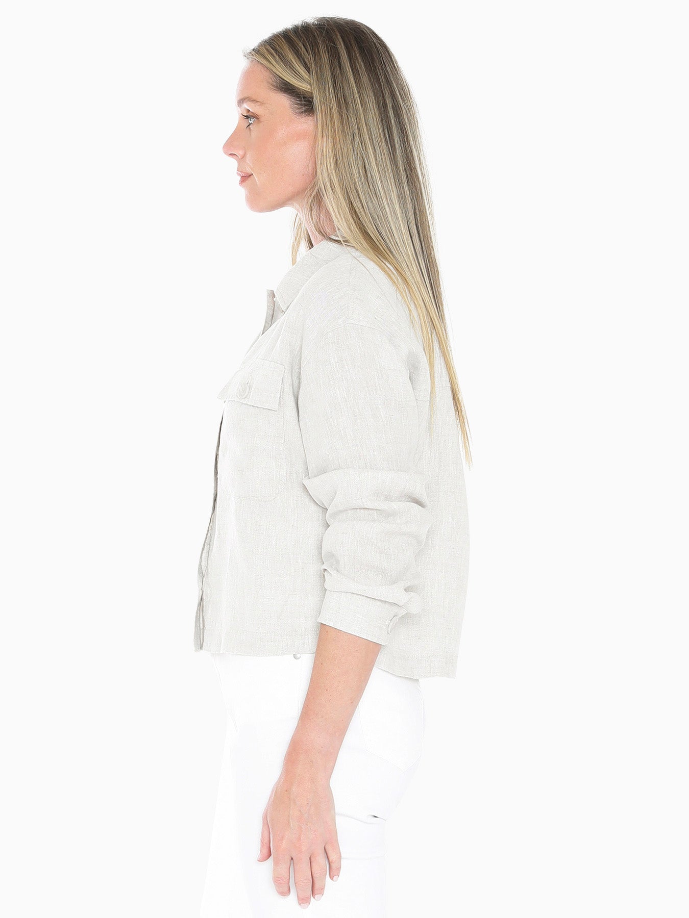 Boxy Jacket Nat Flax