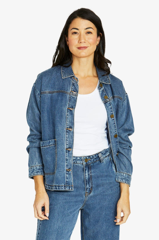 Soft Denim Jacket Mid Blue