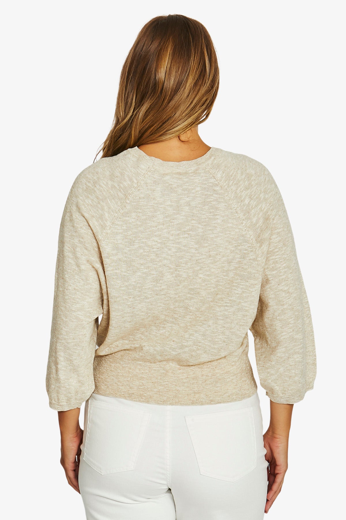 Batwing Knit Top Flax