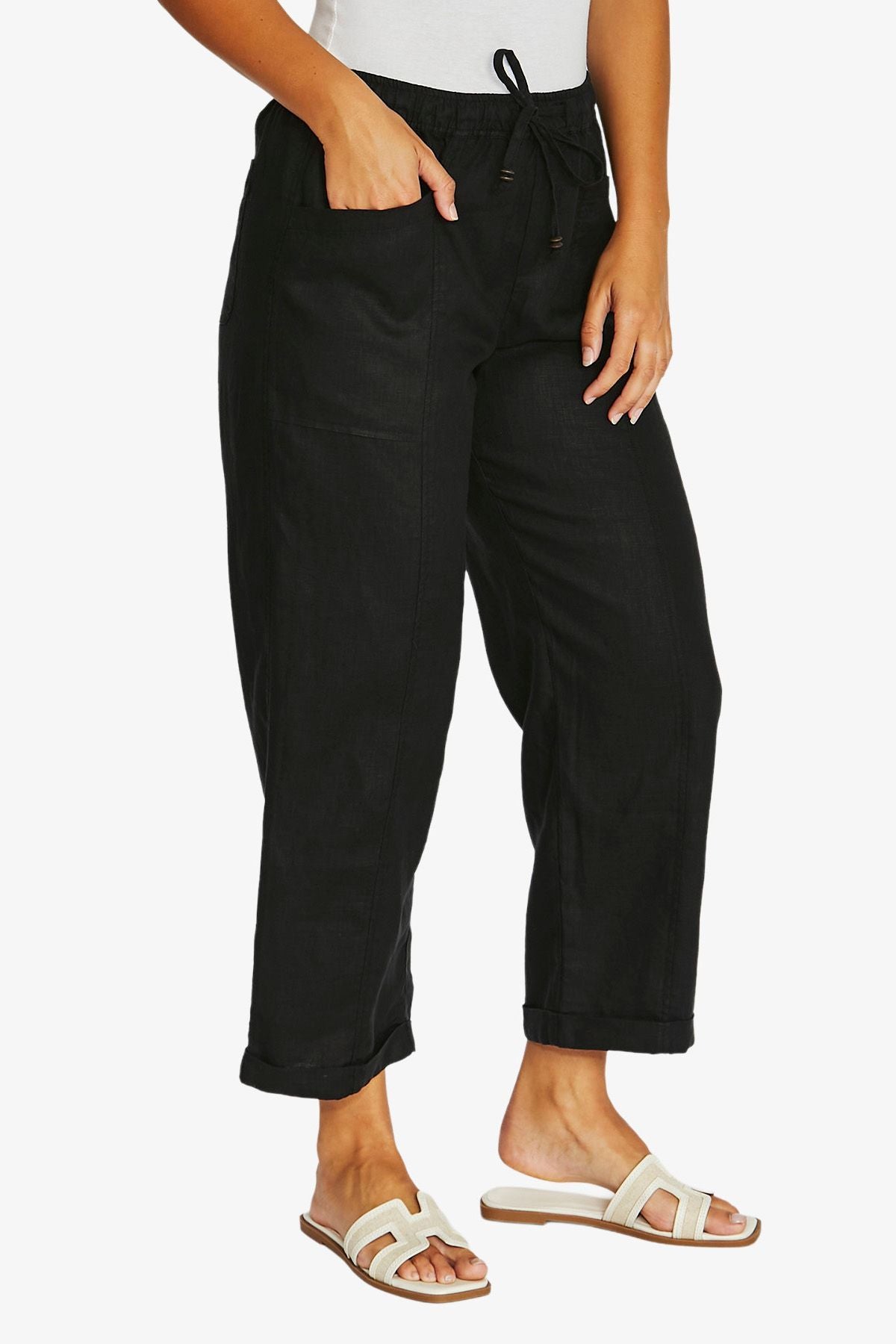 Relaxed Drawstring Pant Black