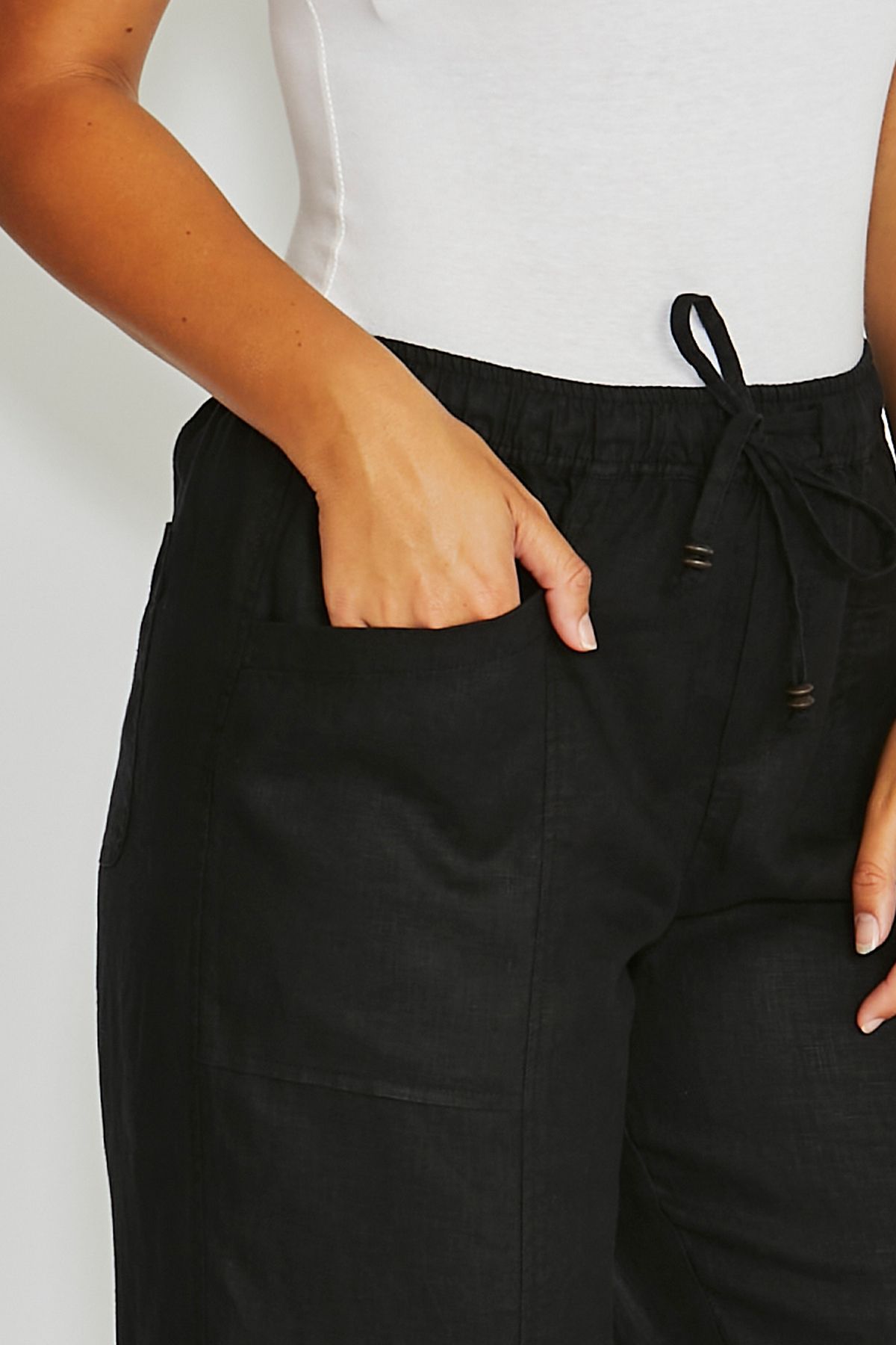 Relaxed Drawstring Pant Black
