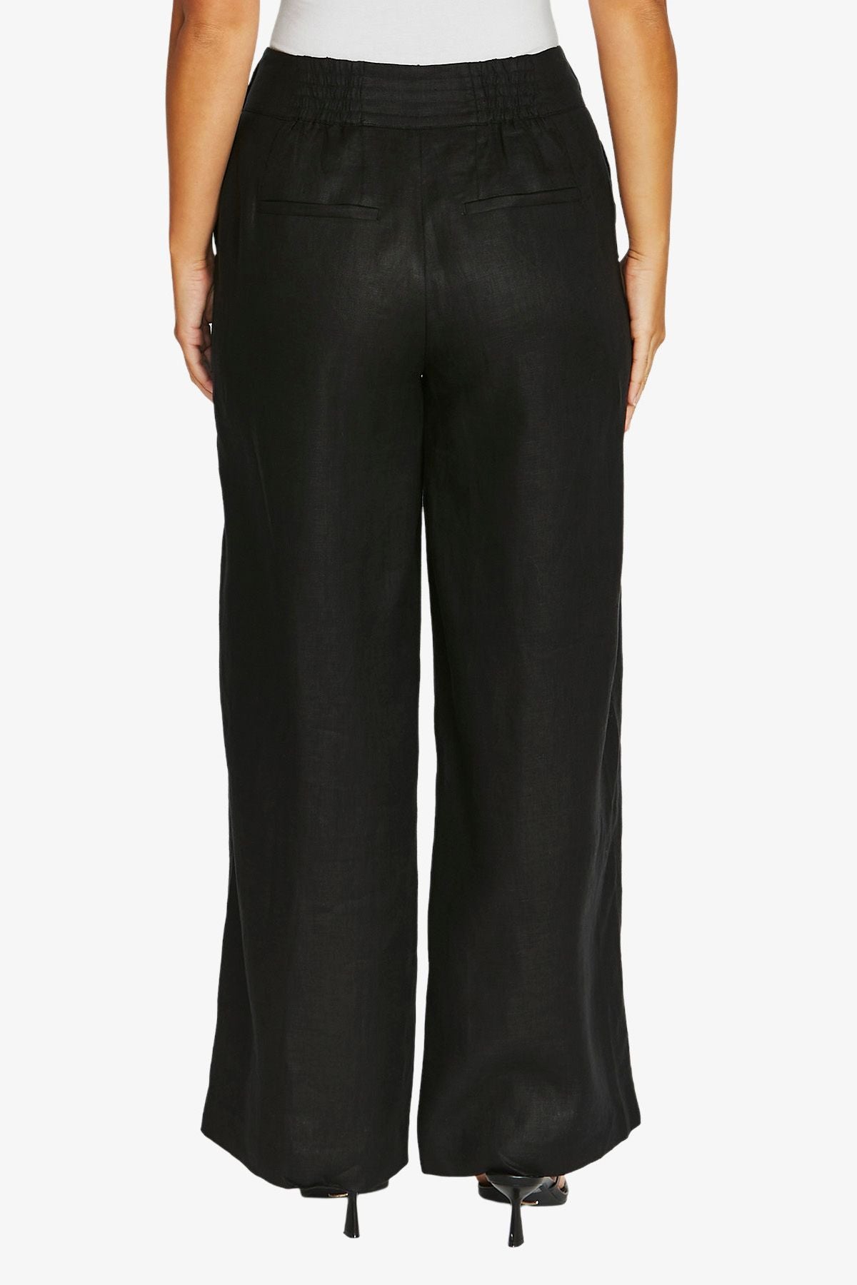 Twill Wide Leg Pant Black