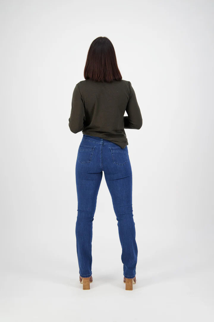 Slim Leg Full Length Jean Blue Denim 9901