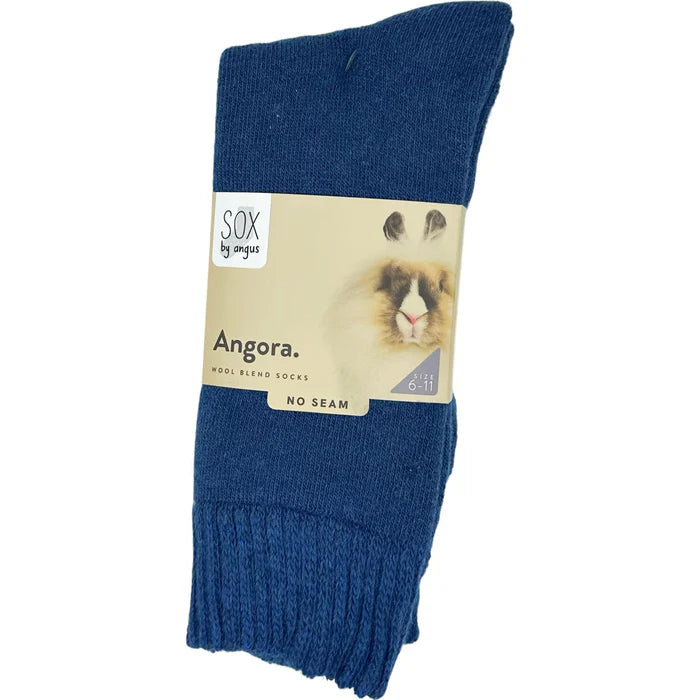 Angora Wool Blend Cushion Crew Denim 6-11
