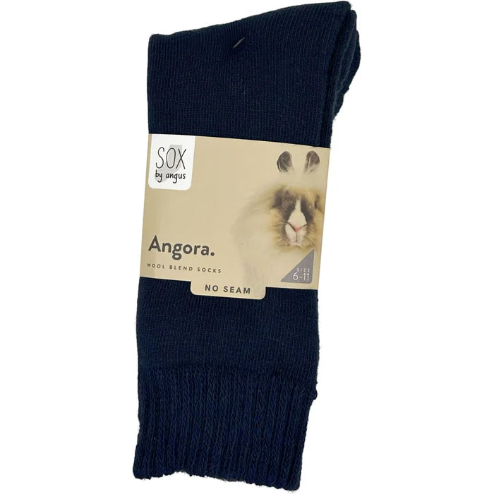 Angora Wool Blend Cushion Crew Navy 6-11