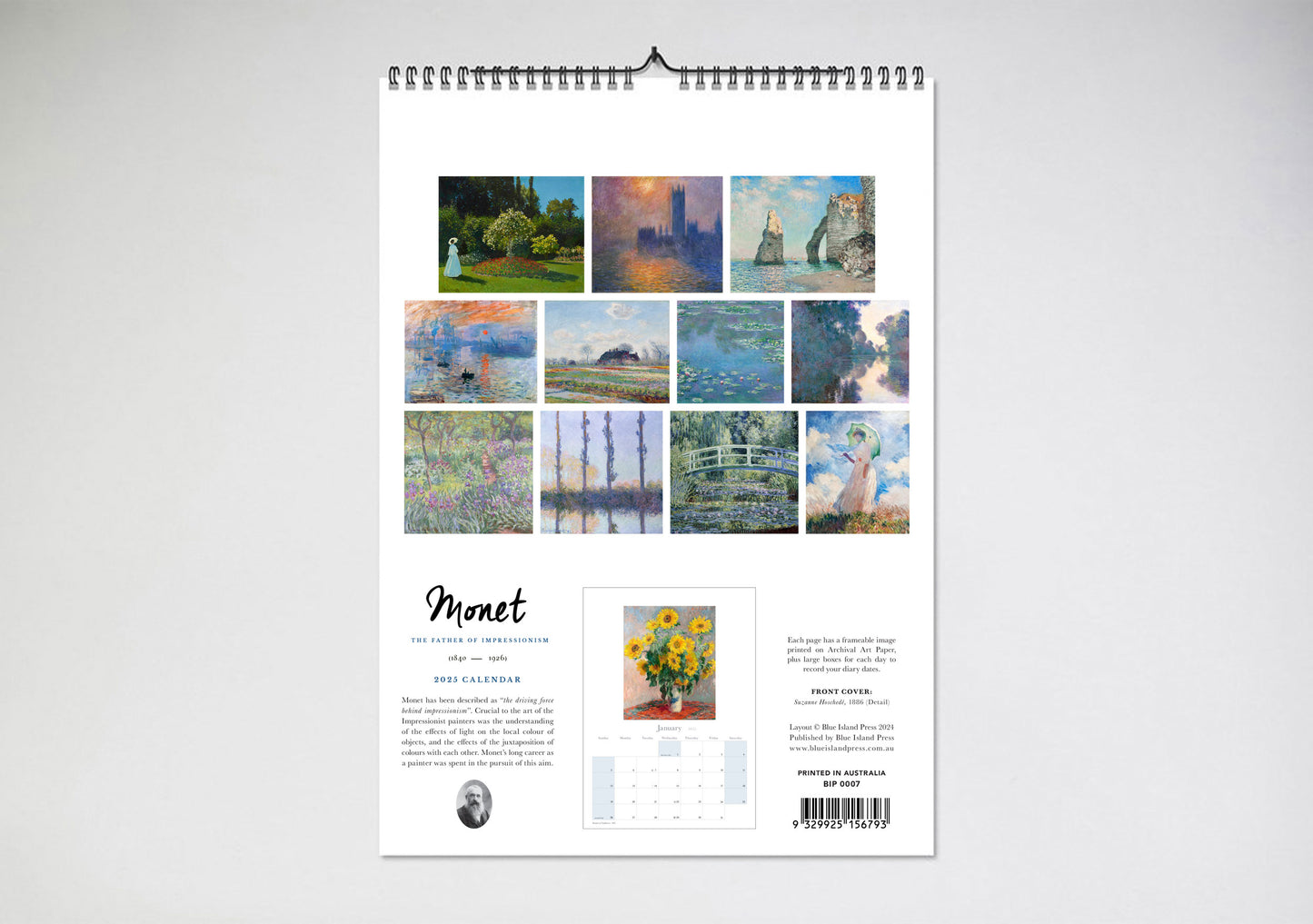 Monet 2025 Wall Calendar