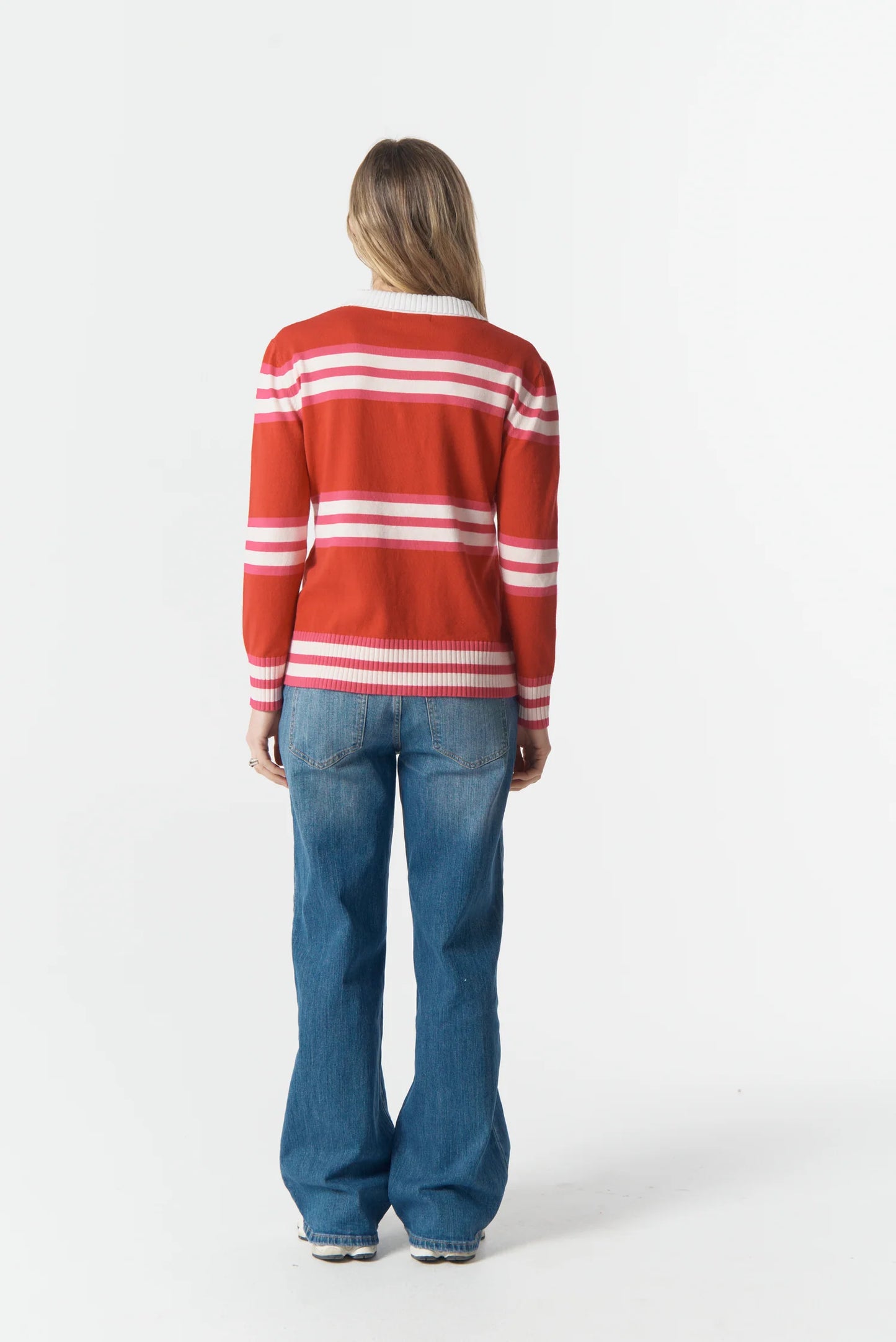 Sun Chaser Polo Knit Scarlet