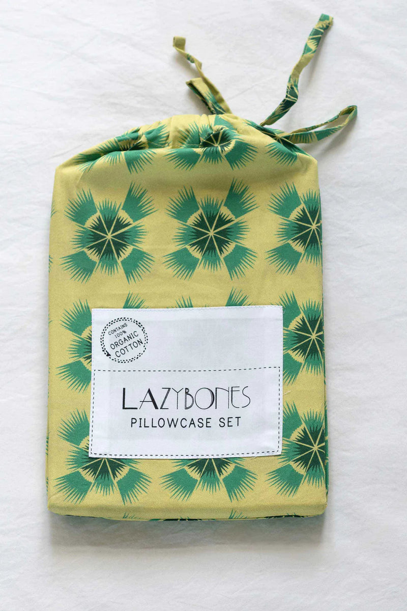 Lazybones Hummingbird Pillowcase Set 2 *Organic Cotton